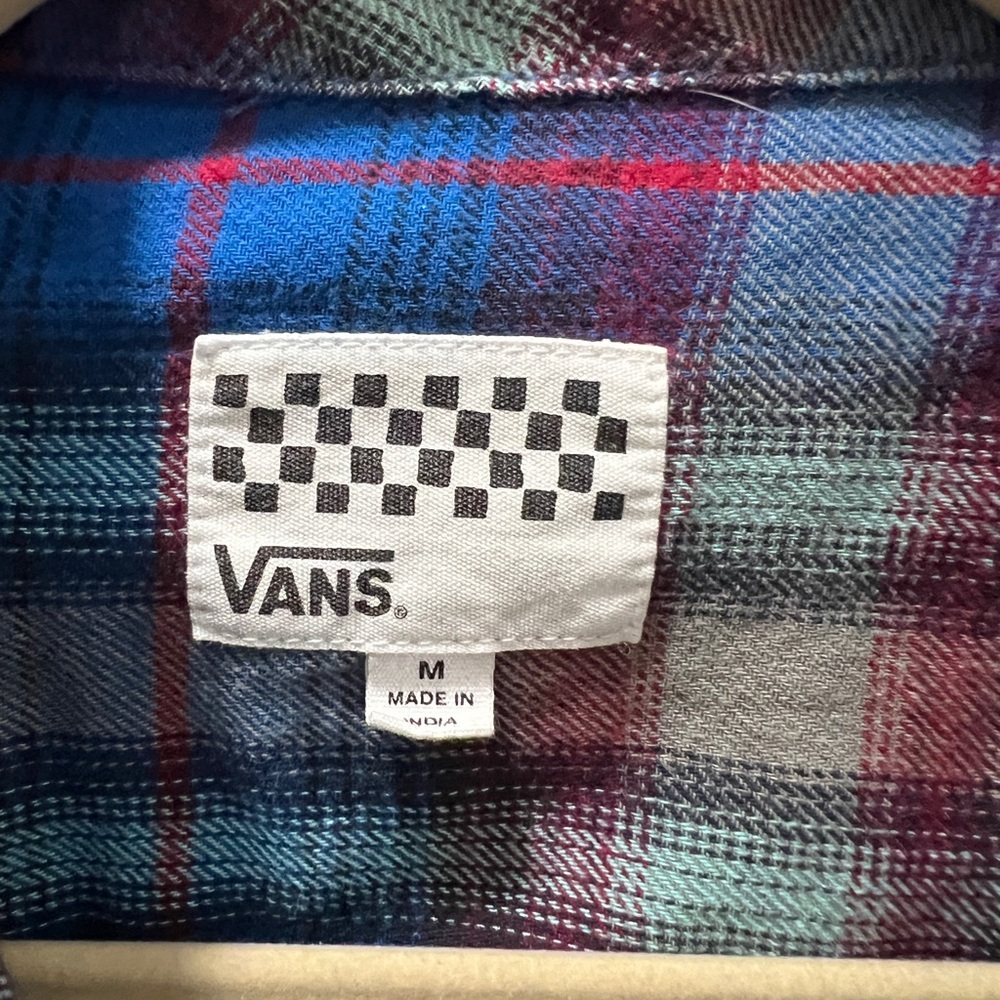 VANS Plaid Flannel Button-Up Shirt | Men’s Medium - Picture 4 of 5